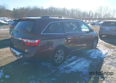 2013 Honda Odyssey Ex из США, поврежденный, VIN 5FNRL5H44DB089369